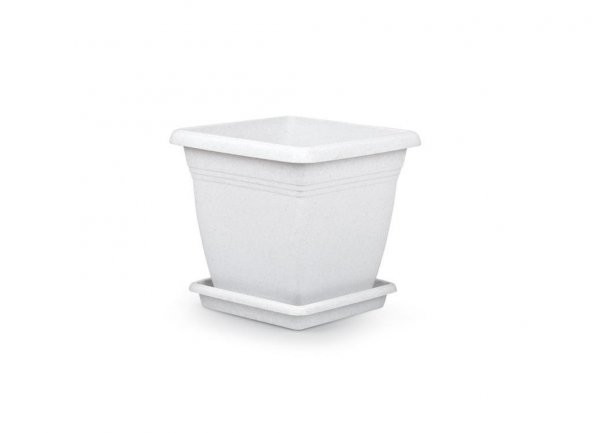 Omnipazar SO-VK01 Villa Kare Tabaklı Saksı 4.6 lt No 1 - 3