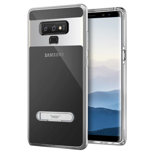 Buff Galaxy Note 9 ile Uyumlu Air Bumper Kılıf Silver