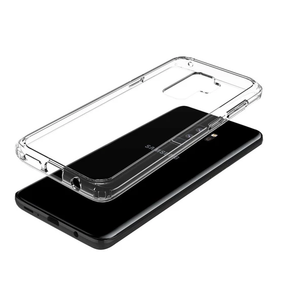 Buff Galaxy S9 Plus ile Uyumlu Air Hybrid Kılıf Crystal Clear - 4
