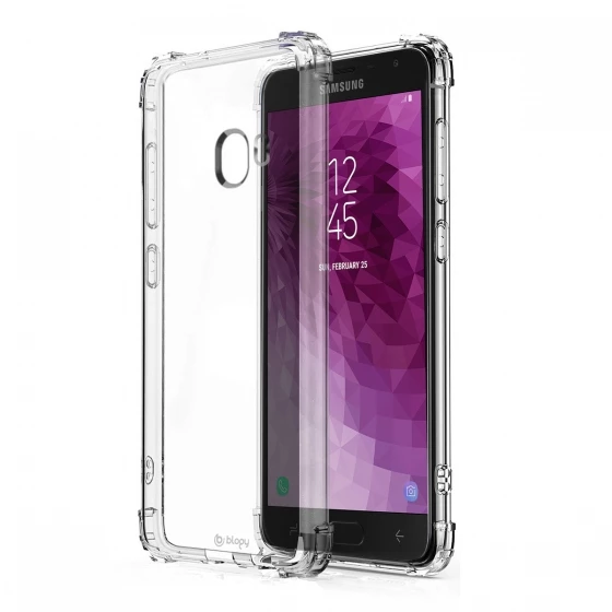 Blogy Galaxy J4 ile Uyumlu Crystal Fit Kılıf Crystal Clear - 1