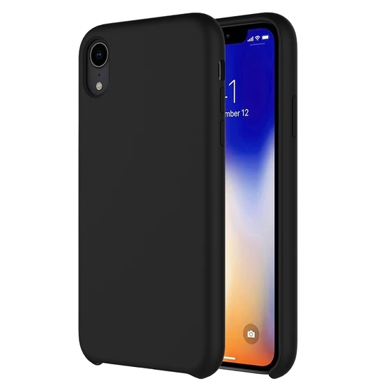 Buff iPhone XR ile Uyumlu Rubber Fit Kılıf Black