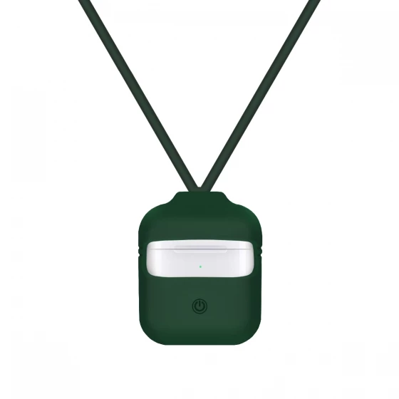 Blogy AirPods ile Uyumlu Silikon Kılıf Forest Green - 1