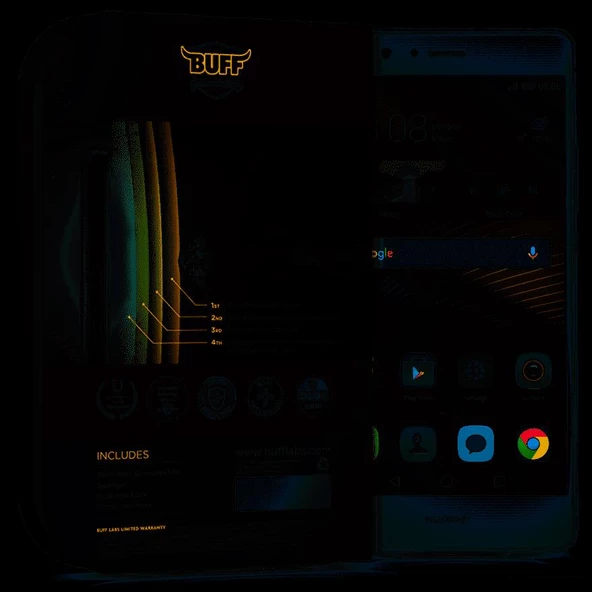 Buff P9 Lite ile Uyumlu Darbe Emici Ekran Koruyucu Film - 2