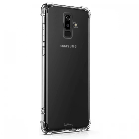 Blogy Galaxy J8 ile Uyumlu Crystal Fit Kılıf Crystal Clear - 2