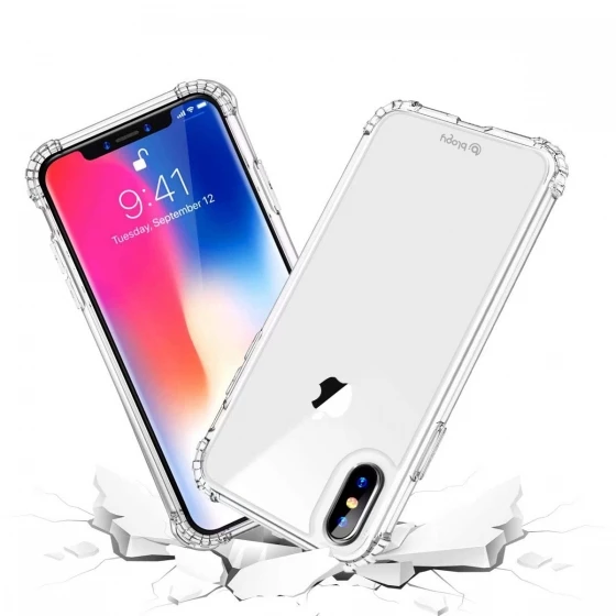 Blogy iPhone X / Xs ile Uyumlu Crystal Fit Kılıf Crystal Clear - 3