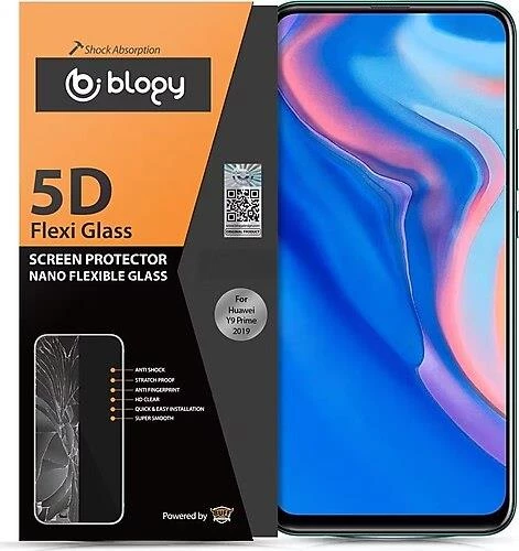 Blogy Y9 Prime 2019 ile Uyumlu Flexi 5D Ekran Koruyucu - 1