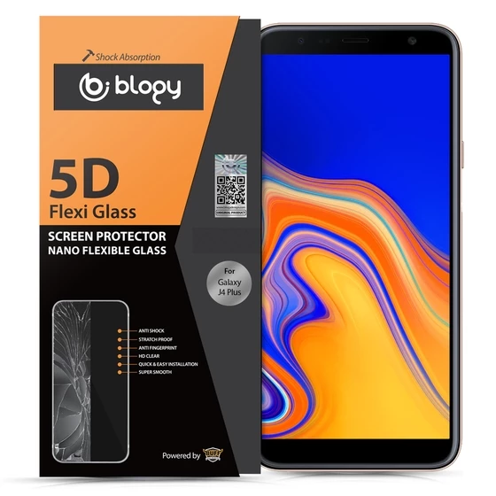 Blogy Galaxy J4 Plus 2018 ile Uyumlu Flexi 5D Ekran Koruyucu - 2