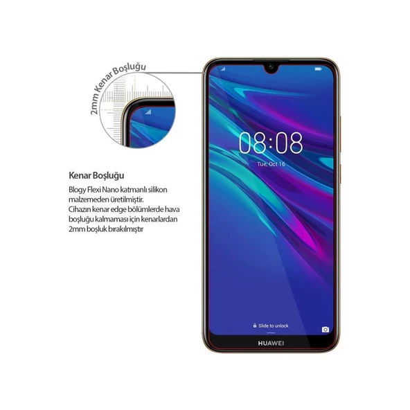 Blogy Y6 2019 ile Uyumlu Flexi Nano Ekran Koruyucu - 3