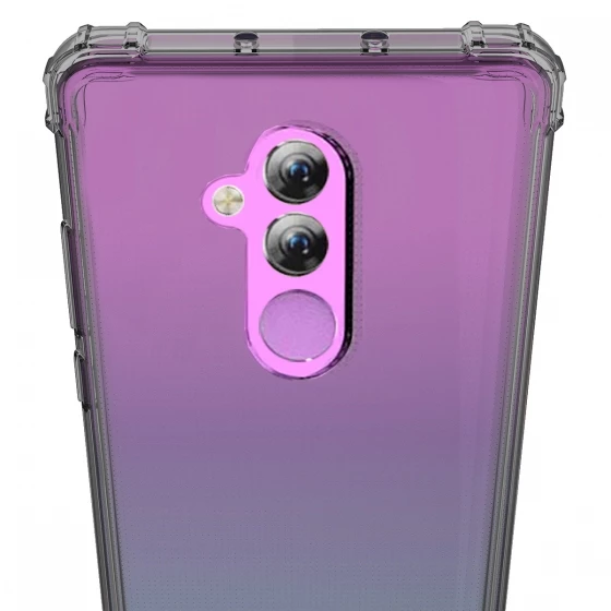 Blogy Mate 20 Lite ile Uyumlu Crystal Fit Kılıf Smoke Black - 3