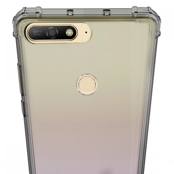 Blogy Y7 2018 ile Uyumlu Crystal Fit Kılıf Smoke Black - 2