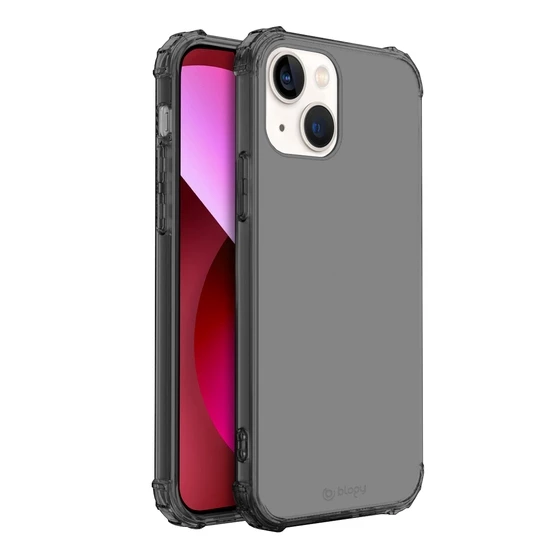 Blogy iPhone 13 ile Uyumlu Crystal Fit Kılıf Smoke Black - 1