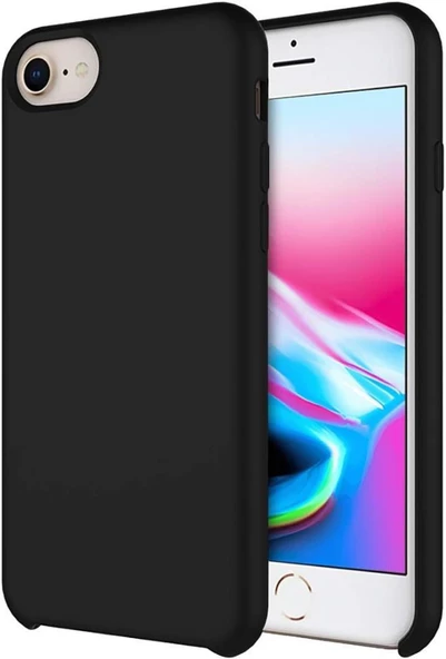 Buff iPhone 8/7 ile Uyumlu Rubber Fit Kılıf Black - 1