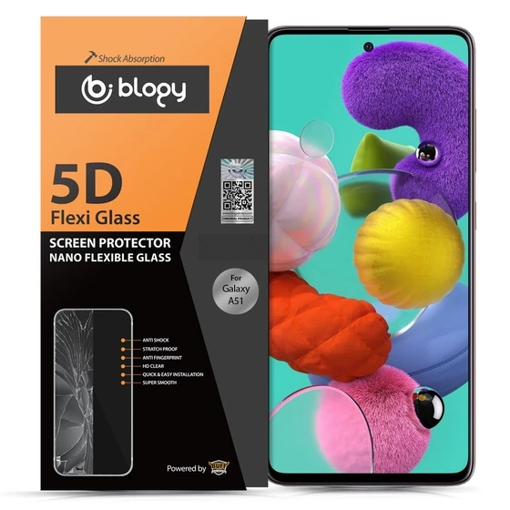 Blogy Galaxy A51 ile Uyumlu Flexi 5D Ekran Koruyucu - 2