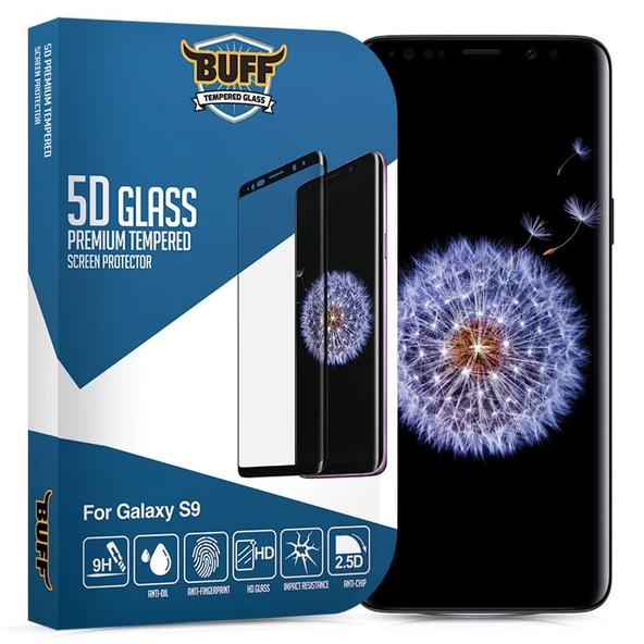 Buff Galaxy S9 5D ile Uyumlu Glass Ekran Koruyucu