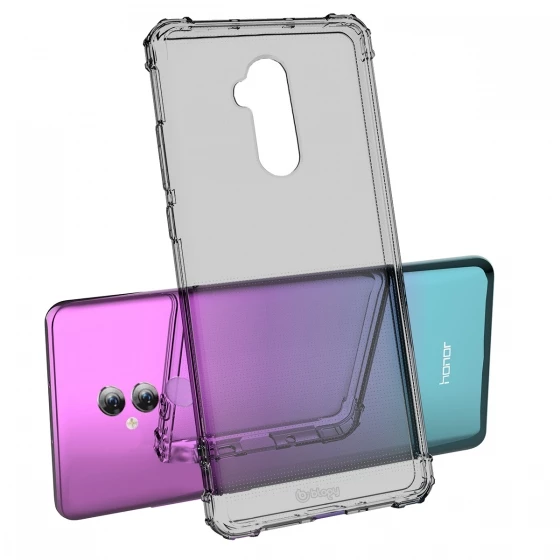 Blogy Mate 20 Lite ile Uyumlu Crystal Fit Kılıf Smoke Black - 2