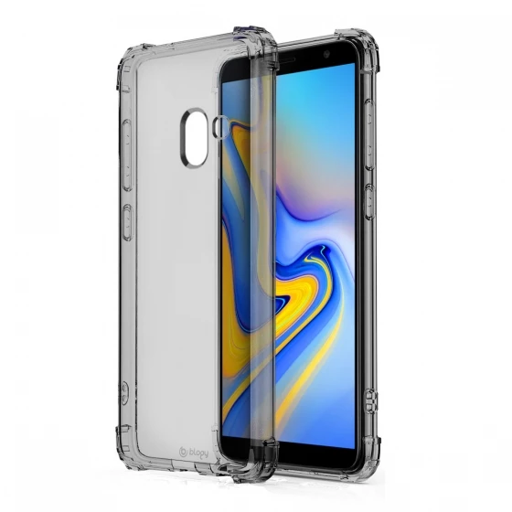 Blogy Galaxy J6 ile Uyumlu Crystal Fit Kılıf Smoke Black - 1