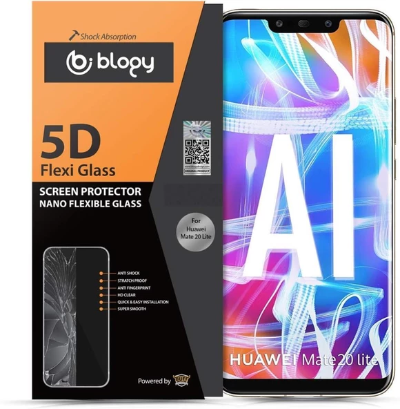 Blogy Mate 20 Lite ile Uyumlu Flexi 5D Ekran Koruyucu - 2