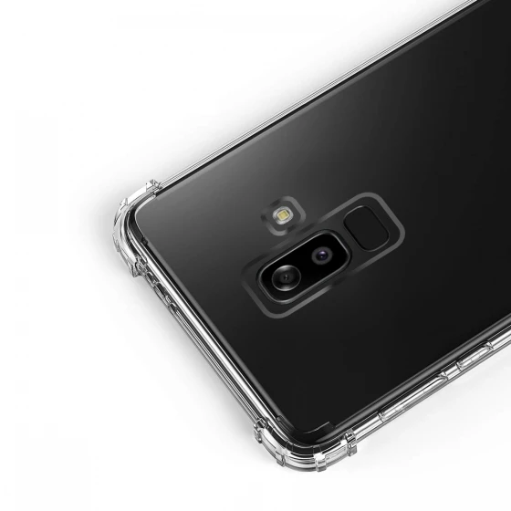 Blogy Galaxy J8 ile Uyumlu Crystal Fit Kılıf Crystal Clear - 3