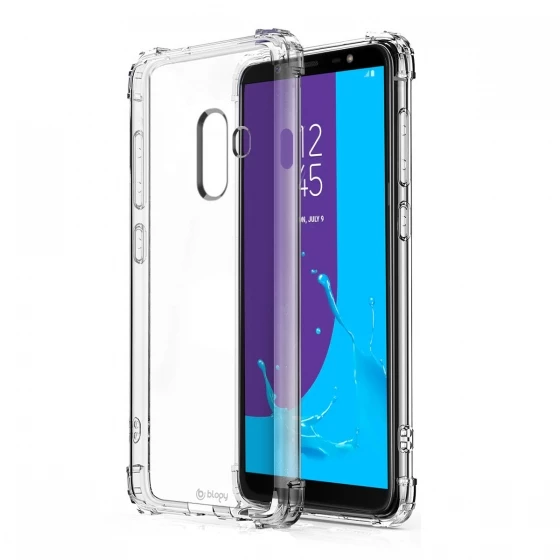 Blogy Galaxy J8 ile Uyumlu Crystal Fit Kılıf Crystal Clear - 1