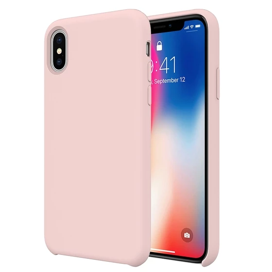 Buff iPhone Xs Max ile Uyumlu Rubber Fit Kılıf Pink Sand ürün görseli