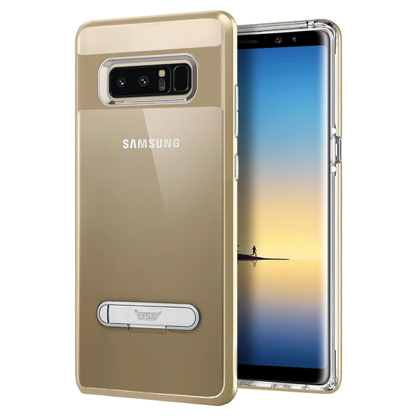 Buff Galaxy Note 8 ile Uyumlu Air Bumper Kılıf Gold