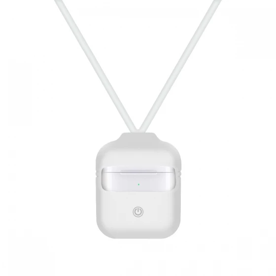 Blogy AirPods ile Uyumlu Silikon Kılıf White - 1