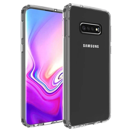 Buff Galaxy S10e ile Uyumlu Air Hybrid Kılıf Smoke Black