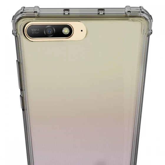 Blogy Y6 2018 ile Uyumlu Crystal Fit Kılıf Smoke Black - 2