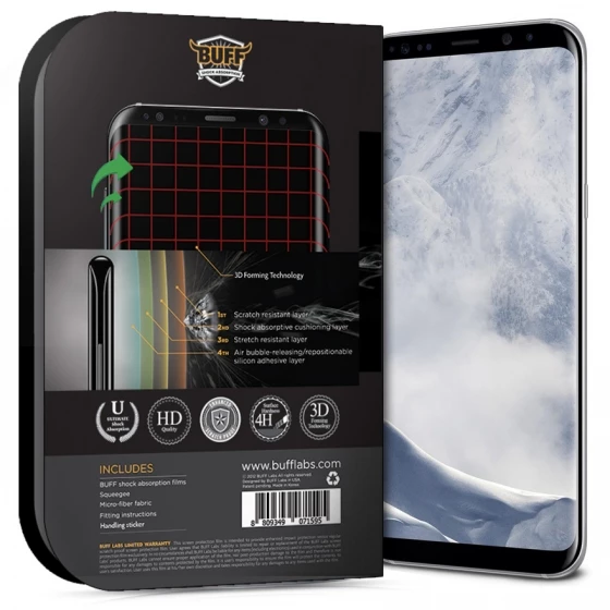 Buﬀ Galaxy S8 3D ile Uyumlu Ekran Koruyucu - 2