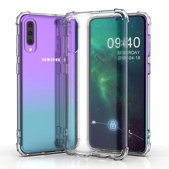 Blogy Galaxy A30s ile Uyumlu Crystal Fit Kılıf Crystal Clear - 2