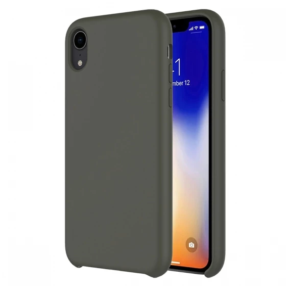 Buff iPhone XR ile Uyumlu Rubber Fit Kılıf Dark Olive - 1