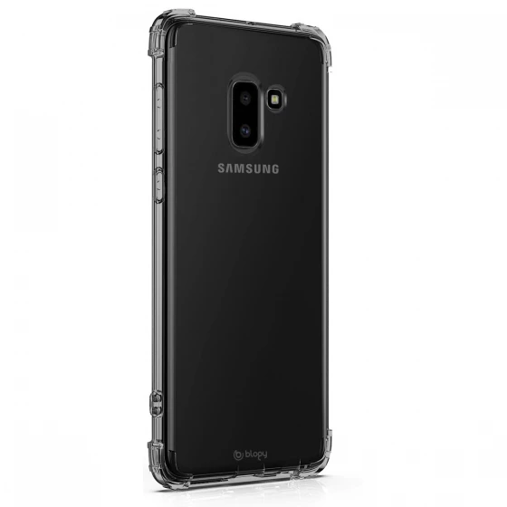 Blogy Galaxy J6 Plus ile Uyumlu Crystal Fit Kılıf Smoke Black - 2