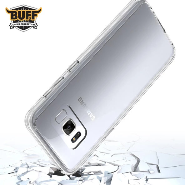 Buff Galaxy S8 Plus ile Uyumlu Air Hybrid Kılıf Crystall Clear - 4