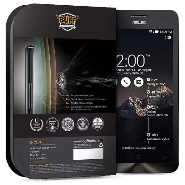 Buff  Zenfone 5 ile Uyumlu Darbe Emici Film - 2