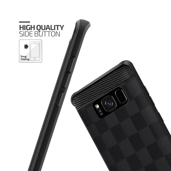 Buff Galaxy S8 Plus ile Uyumlu Black Armor Kılıf - 3