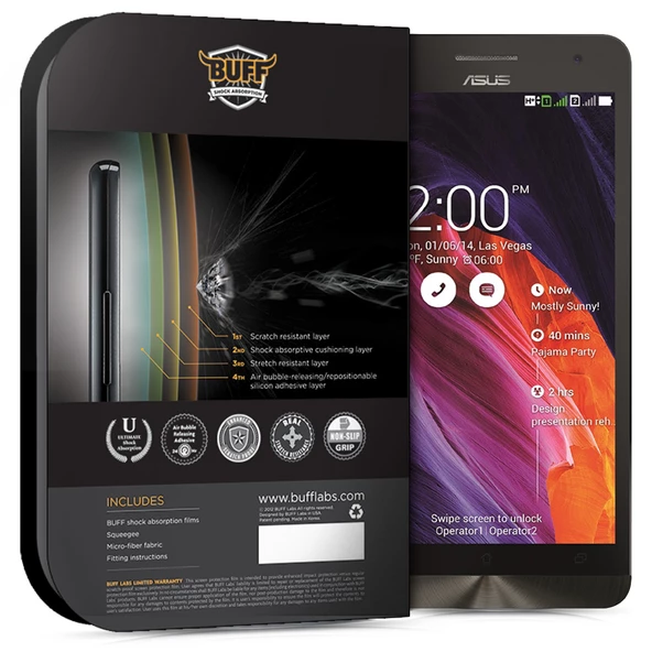 Buff Zenfone 6 ile Uyumlu Darbe Emici Ekran Koruyucu Film - Resim 2