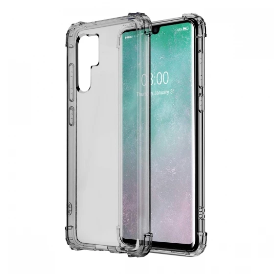 Blogy P30 Pro ile Uyumlu Crystal Fit Kılıf Smoke Black ürün görseli