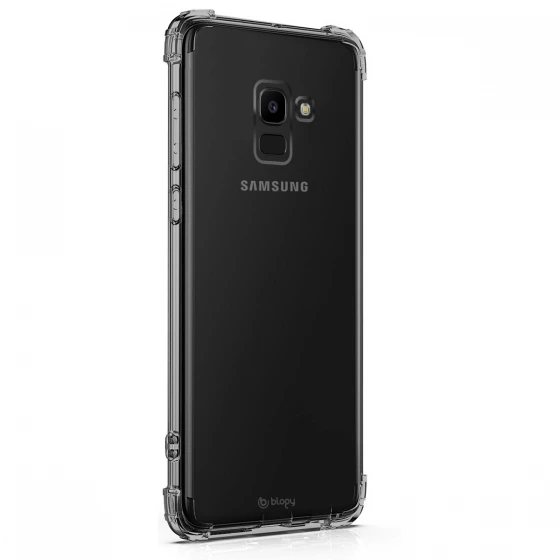 Blogy Galaxy J6 ile Uyumlu Crystal Fit Kılıf Smoke Black - 2