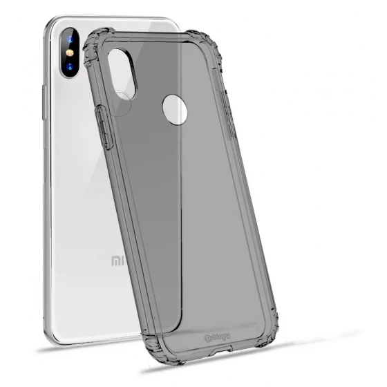 Blogy MI A2 Lite ile Uyumlu Crystal Fit Kılıf Smoke Black - 3