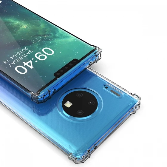 Blogy Mate 30 Pro ile Uyumlu Crystal Fit Kılıf Crystal Clear - 4