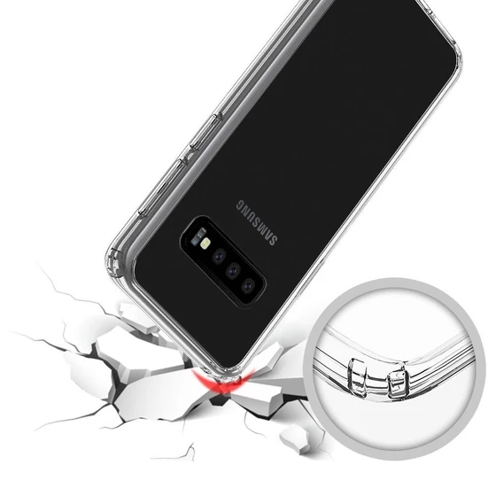 Buff Galaxy S10 ile Uyumlu Air Hybrid Kılıf Crystal Clear - Resim 3