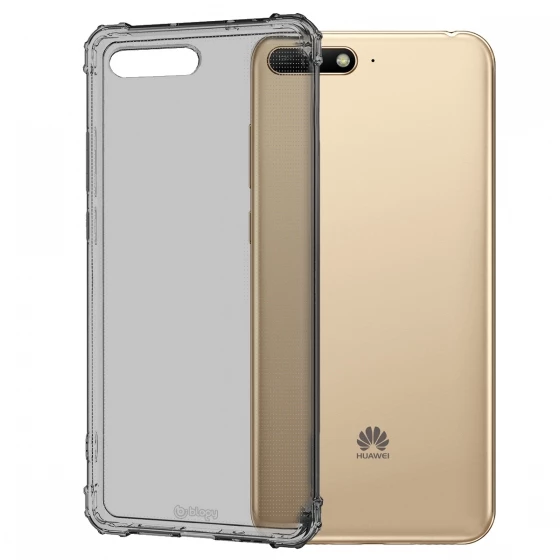 Blogy Y6 2018 ile Uyumlu Crystal Fit Kılıf Smoke Black ürün görseli