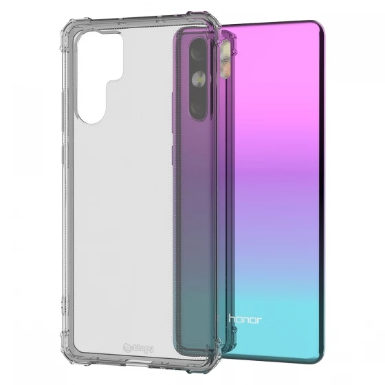 Blogy P30 Pro ile Uyumlu Crystal Fit Kılıf Smoke Black - 2