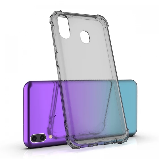 Blogy P20 Lite ile Uyumlu Crystal Fit Kılıf Smoke Black - 3