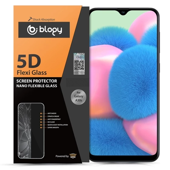 Blogy Galaxy A30s ile Uyumlu Flexi 5D Ekran Koruyucu - 2