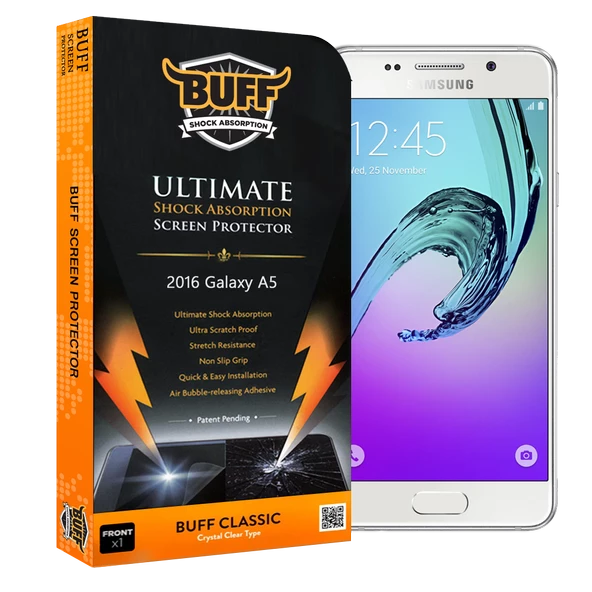 Buff 2016 Galaxy A5 ile Uyumlu Darbe Emici Ekran Koruyucu Film - 1