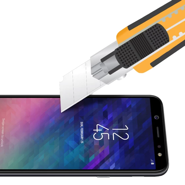 Buff Glass Galaxy A6 Plus 2018 ile Uyumlu Ekran Koruyucu Cam - 3