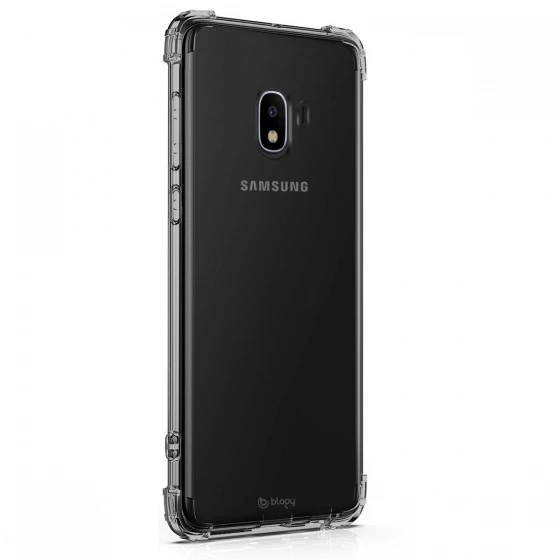 Blogy Galaxy J4 ile Uyumlu Crystal Fit Kılıf Smoke Black - 2