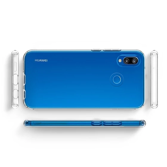 Buff P20 Lite ile Uyumlu Air Hybrid Kılıf Crystal Clear - 3