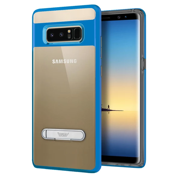 Buff Galaxy Note 8 ile Uyumlu Air Bumper Kılıf Blue - 1